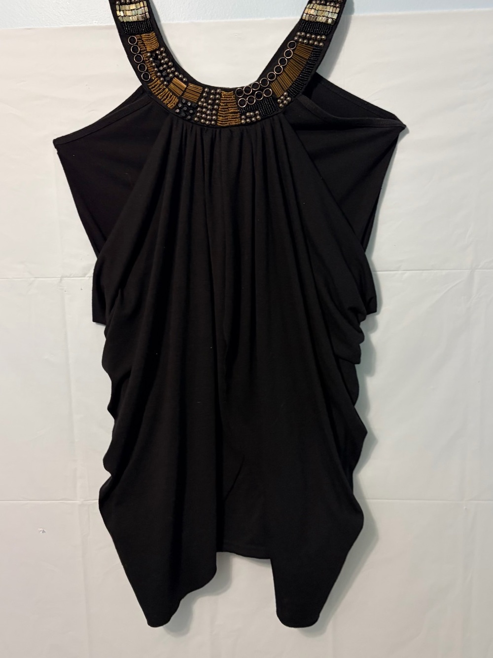 Gold Flava Women's Black Beaded Top